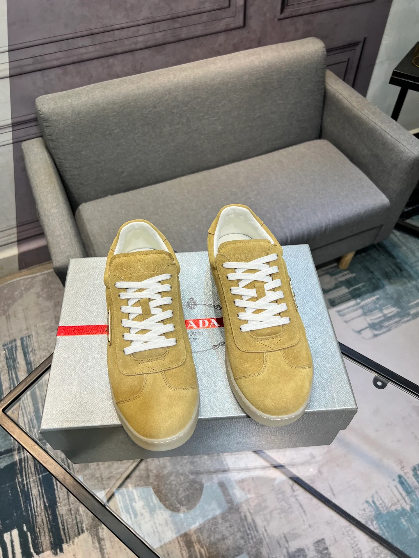 Men's shoes 💰540 [PRADA] Men's shoes are popular in the counter, official website synchronization, 1 high-quality shipment ✔️ Original frosted cowhide + cowhide lining, 1🆚1 replica, original sole, 38-45 (45 customized, non-refundable)